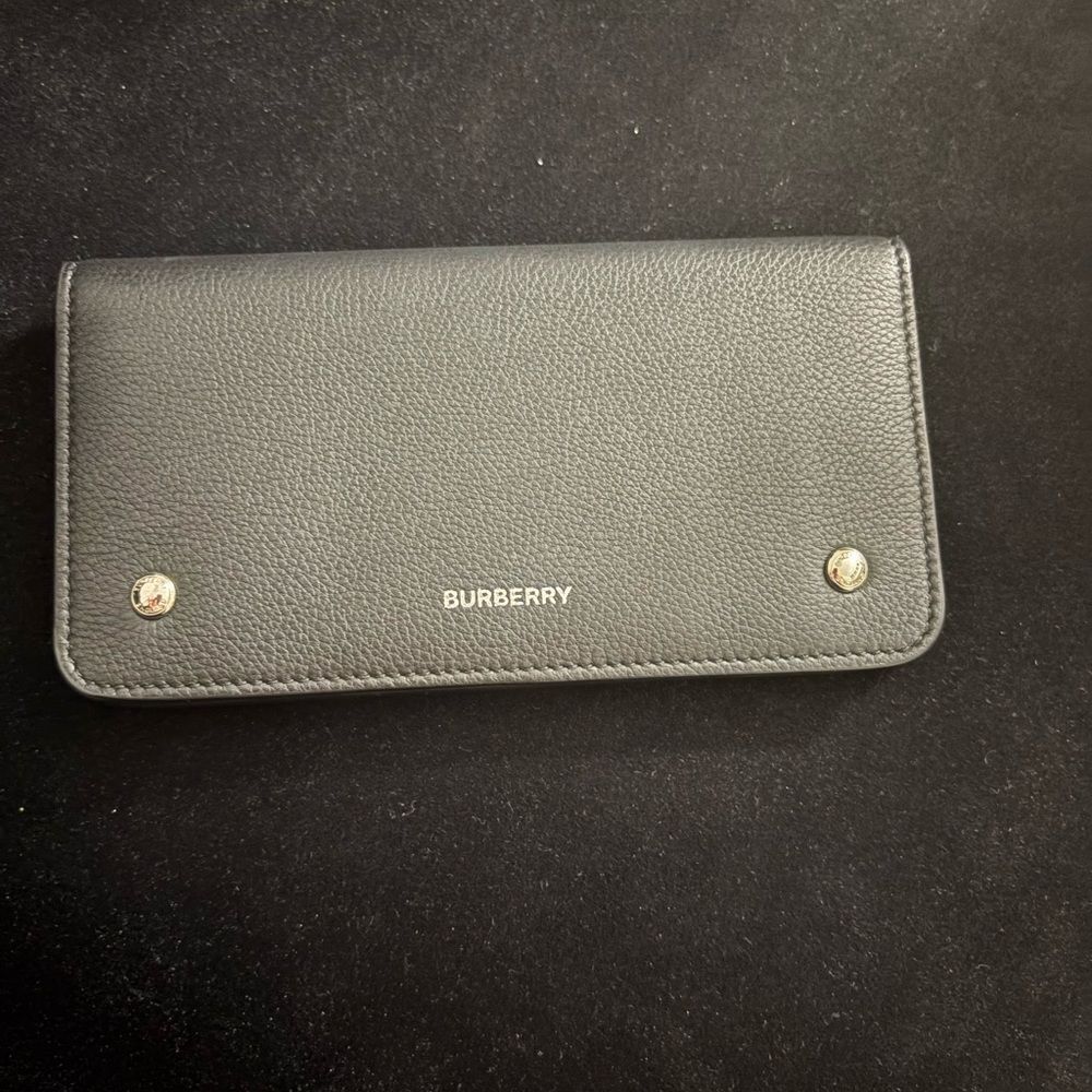 Brand new Burberry Black Leather Wallet/ check holder/ card holder - Picture 1 of 11